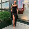 2022 Spring/Summer Women's Slimming Off-Shoulder Backless Slit Dress