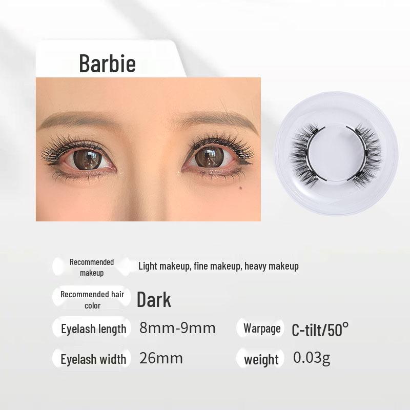 Zestaw magnetycznych sztucznych rzęs Little Devil z futra ekologicznego z klipsem