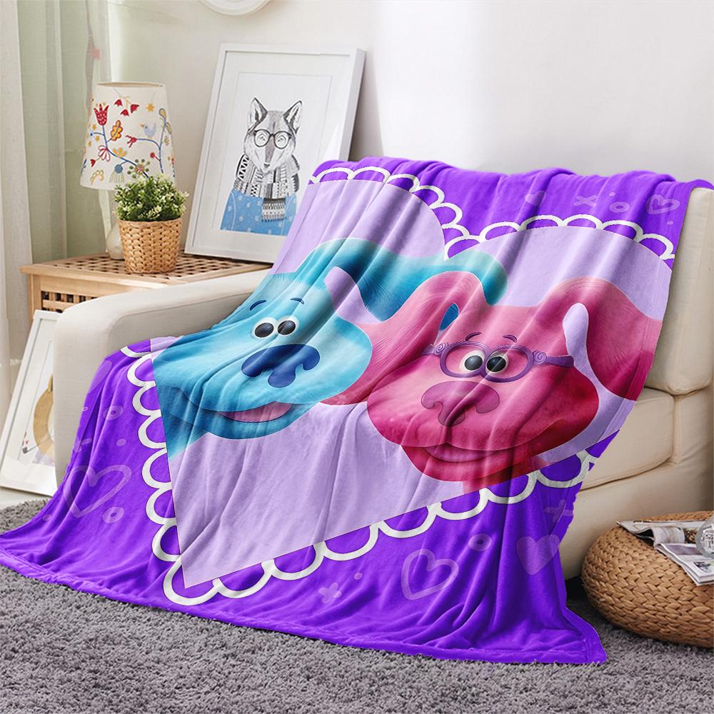 1 Manta de Franela con Estampado de Blue's Clues, Alta Calidad para Todas las Estaciones, Decoración del Hogar, Calidez y Comodidad, Perfecta para Regalos de Navidad
