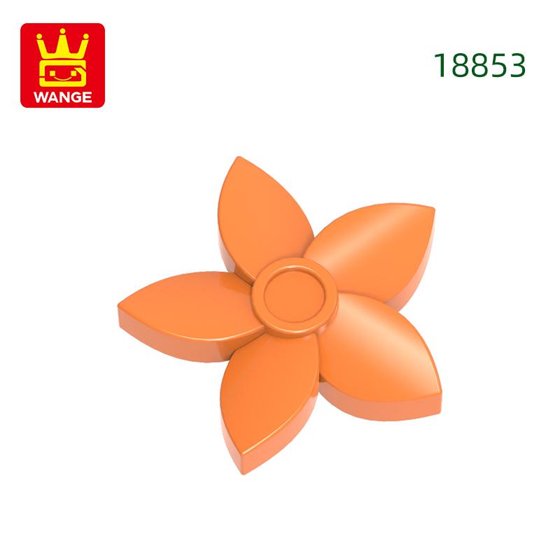 Non-Toxic 1388Pcs/Lot 18853 Hair Flower With Pointed Petals Building Blocks Moc Color Accessories Compatible With Bricks Parts Toys