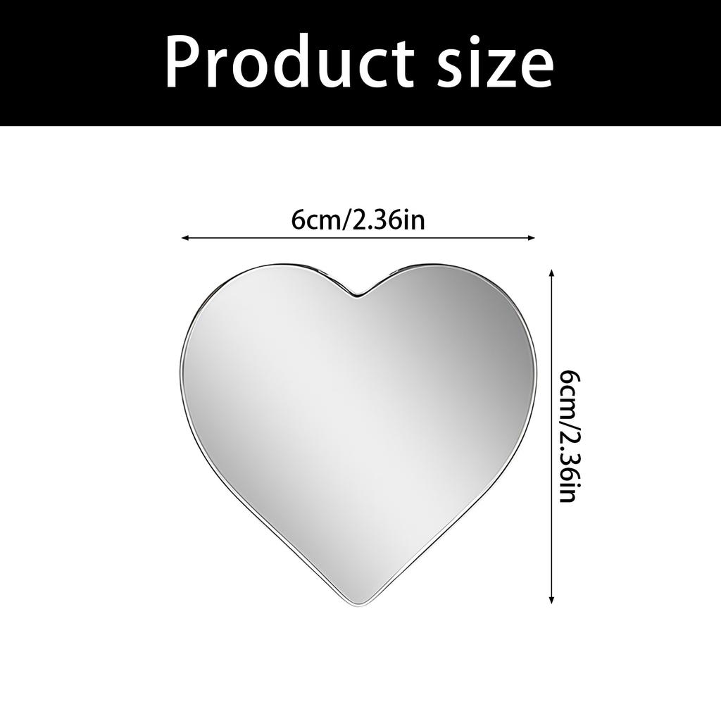 Adhesive Heart Shaped Blind Spots Mirror No Tool Needed Wide Angle Blind Spots Mirror Simple Installation for Quick Setup