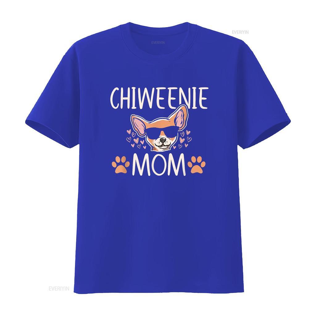 Chiweenie Love Cool Chihuahua Cute Dog Mom Owner Lover T Shirt vintage Washed Top For Everyday Wear Slightly Breathable