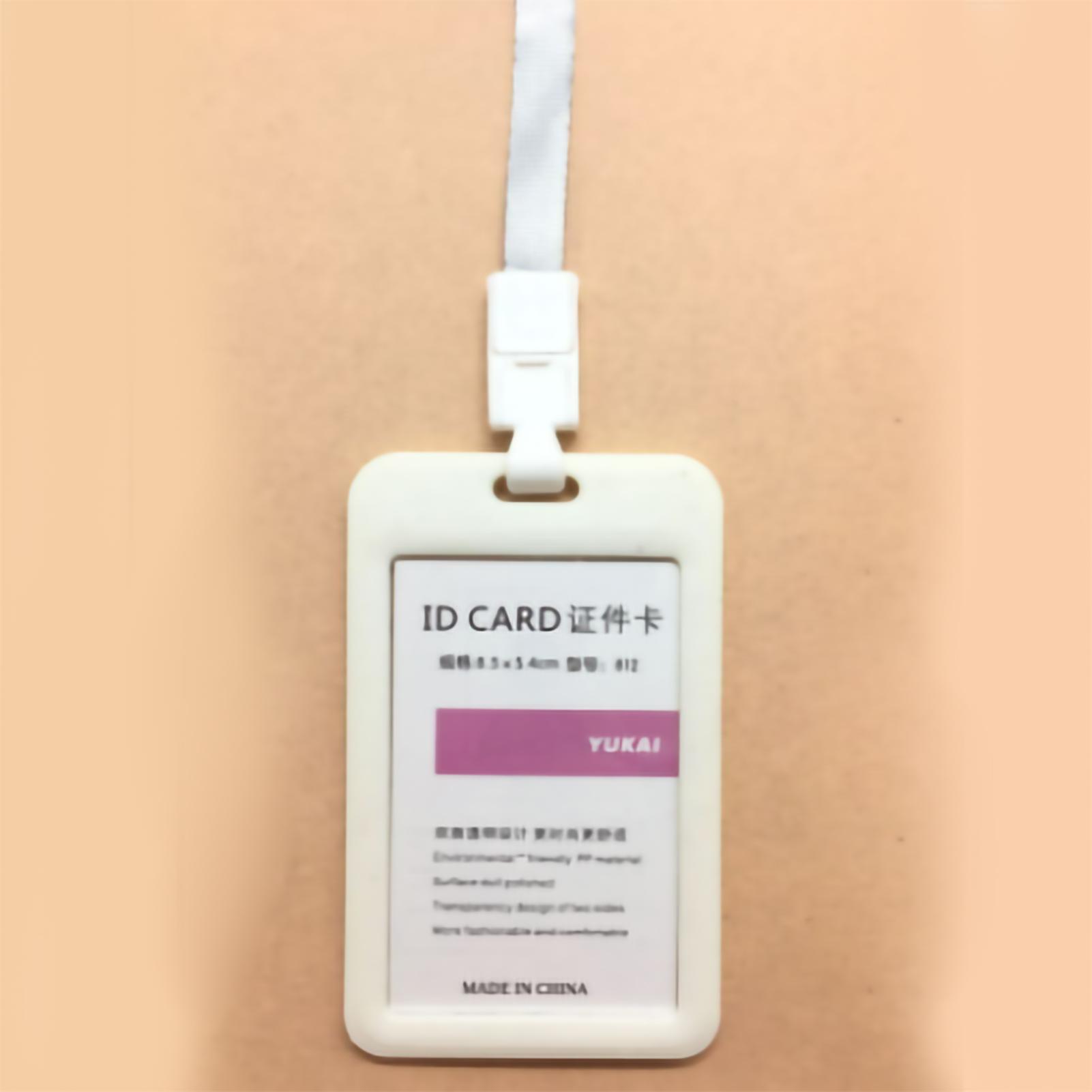 

Значок сотрудника, двухсторонний, прозрачный, держатель для бейджа со шнурком White