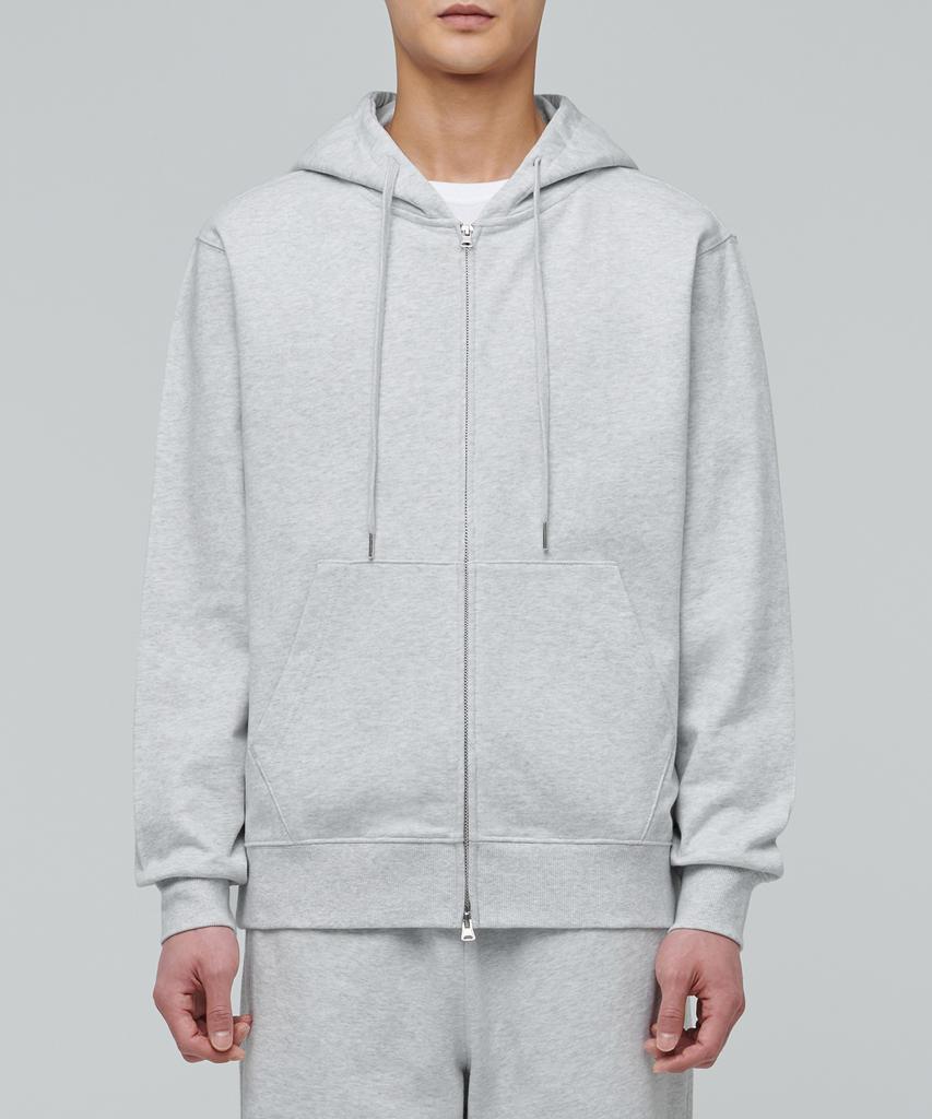 Musinsa Standard Hooded Sweat Zip-Up [Melange Light Gray]