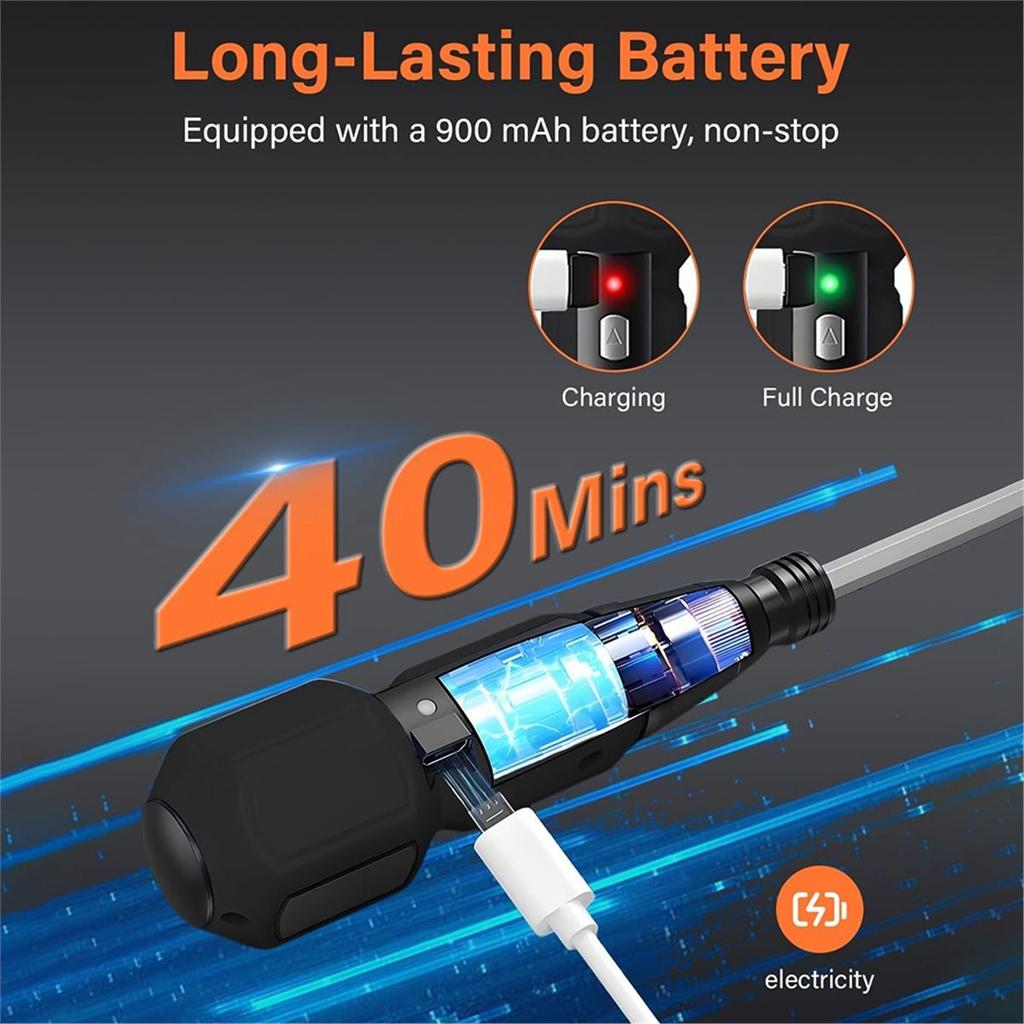 Electric Screwdriver Cordless, Rechargeable Power Screwdriver Set, Portable Repair Screwdriver Kit with LED Lights