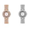 Diamond-Studded Minimalist Quartz Bracelet Watch with Pearl - Elegant and Luxurious Fashion Gift