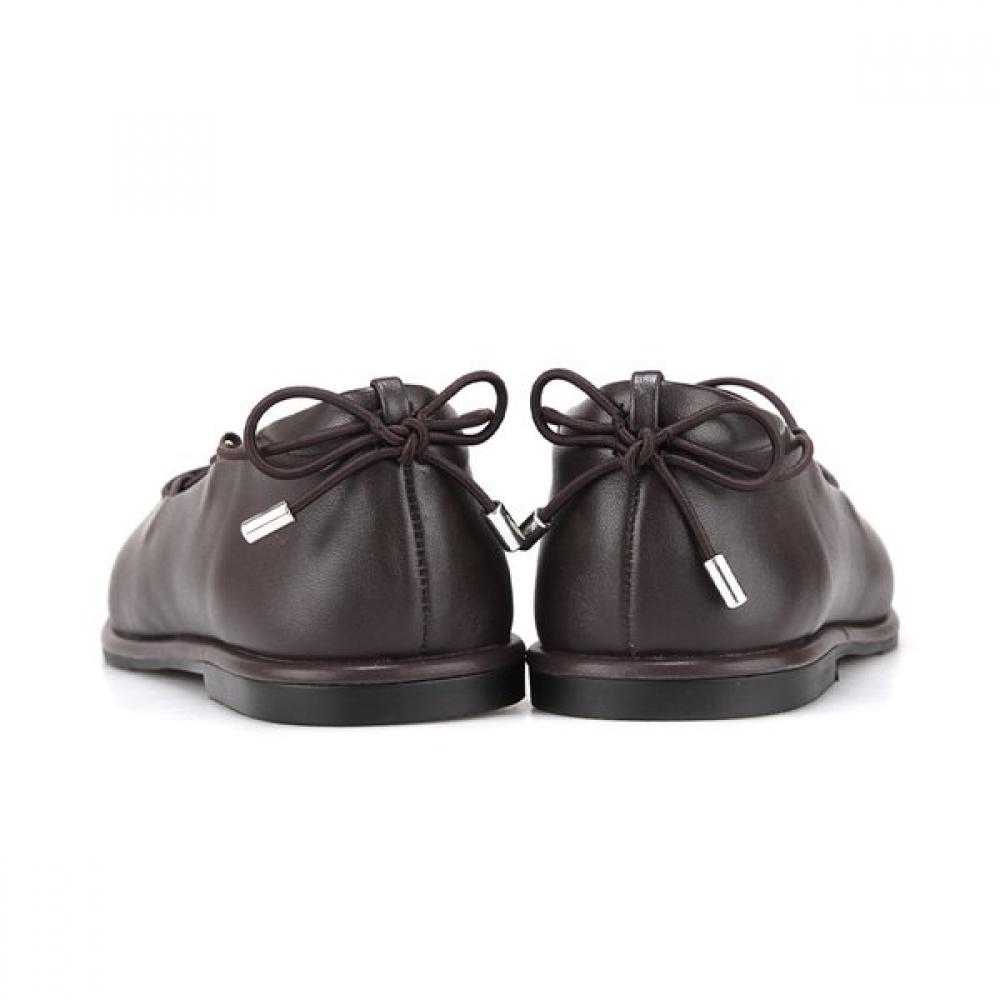 BARBARA Bailarina Mary Jane Plana de Piel de Cordero 1cm Bbj133bk