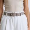 Adjustable Solid Color PU Belt For Women Jeans Waist Strap Simple Belt Fashion Stylish Studded Design