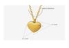 Qiong Yao 18K Gold-Plated Heart Couple Necklace - Trendy Titanium Steel Clavicle Chain P051