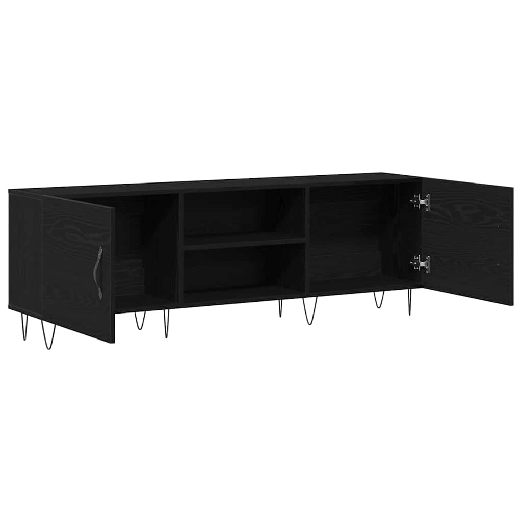 TV Cabinet Set 150 x 30 x 50 cm Black Oak Effect