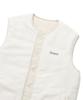 Covernat Fleece Reversible Quilted Vest Ecru