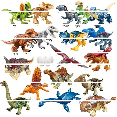 Velociraptor Triceratops Jurassic Dinosaurs World Indominus T-Rex Model Assemble Educational Building Blocks Toys For Kids Gifts