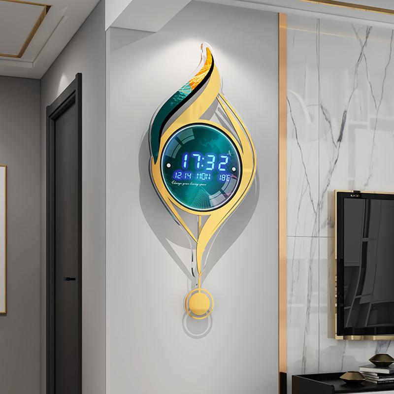Buy Modern Led Digital Wall Clock 3D Luminous Mute Electronic ...