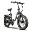 Electric Bicycle Ebycco S1 20" Tire 250W Motor City Electric Bike For Adult 36V 10.4Ah Dual Disc Brakes Max Range 50Km 7 Speed Black