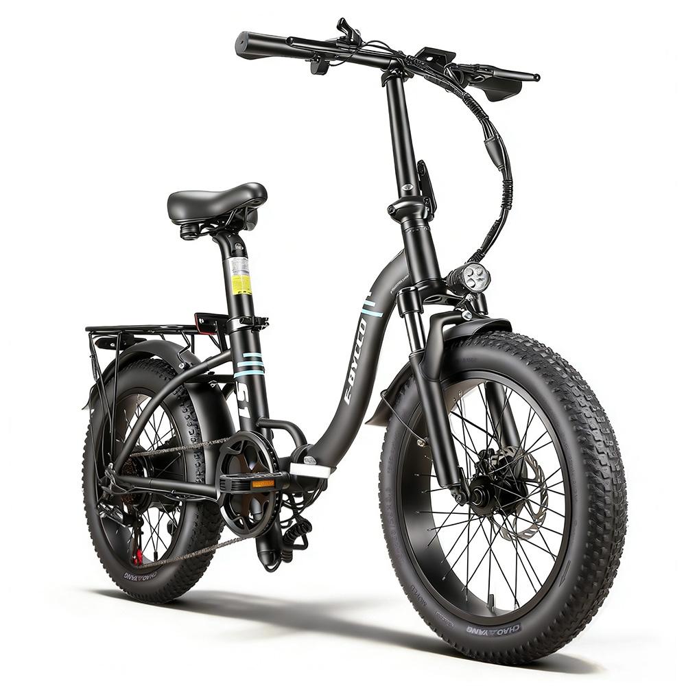 Electric Bicycle Ebycco S1 20" Tire 250W Motor City Electric Bike For Adult 36V 10.4Ah Dual Disc Brakes Max Range 50Km 7 Speed Black