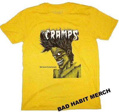 New Authentic The Cramps Bad Music for Bad People Yellow TShirt Badhabitmerch Unisex T-Shirt