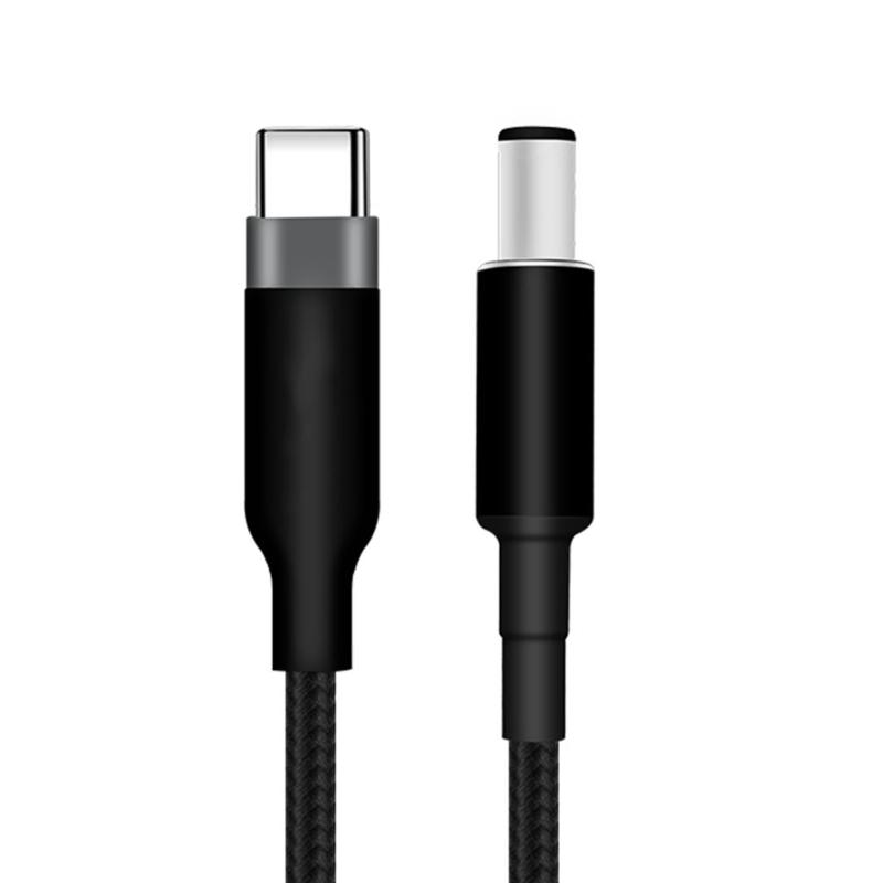 Fast Charging Laptop Power Cord USB C Tip to DC7.4x5.0mm 20V for Notebooks Power Supply Charging Cable Braided Wire