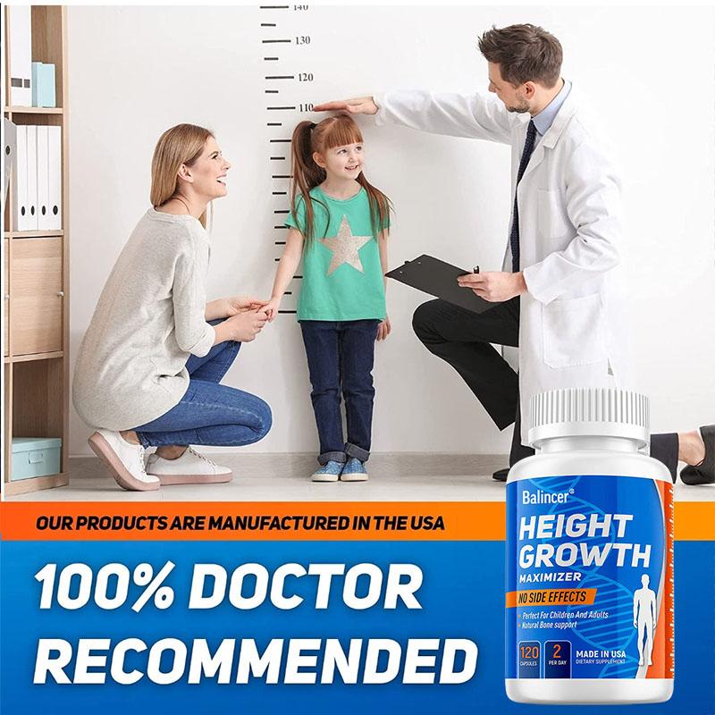 Le capsule per aumentare l'altezza contengono vitamina D3/B per migliorare l'assorbimento del calcio, adatte per bambini, adolescenti e adulti, con 120 capsule