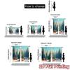2pcs  Curtains Christmas Tree Gifts Snow_c (2) Chic Pattern Curtains Versatile Polyester Curtains Outdoor Decorations Ldeal for