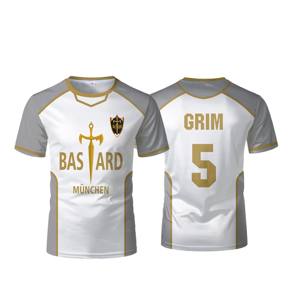 Anime Blue Lock Koszulka Bastard München Biała Maillot Męska Koszulka Piłkarska Kaiser Isagi Cosplay Topy Oddychająca Sportowa Chłopięca