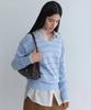 Onaenon Striped V-Neck Knit Nek6Sp217