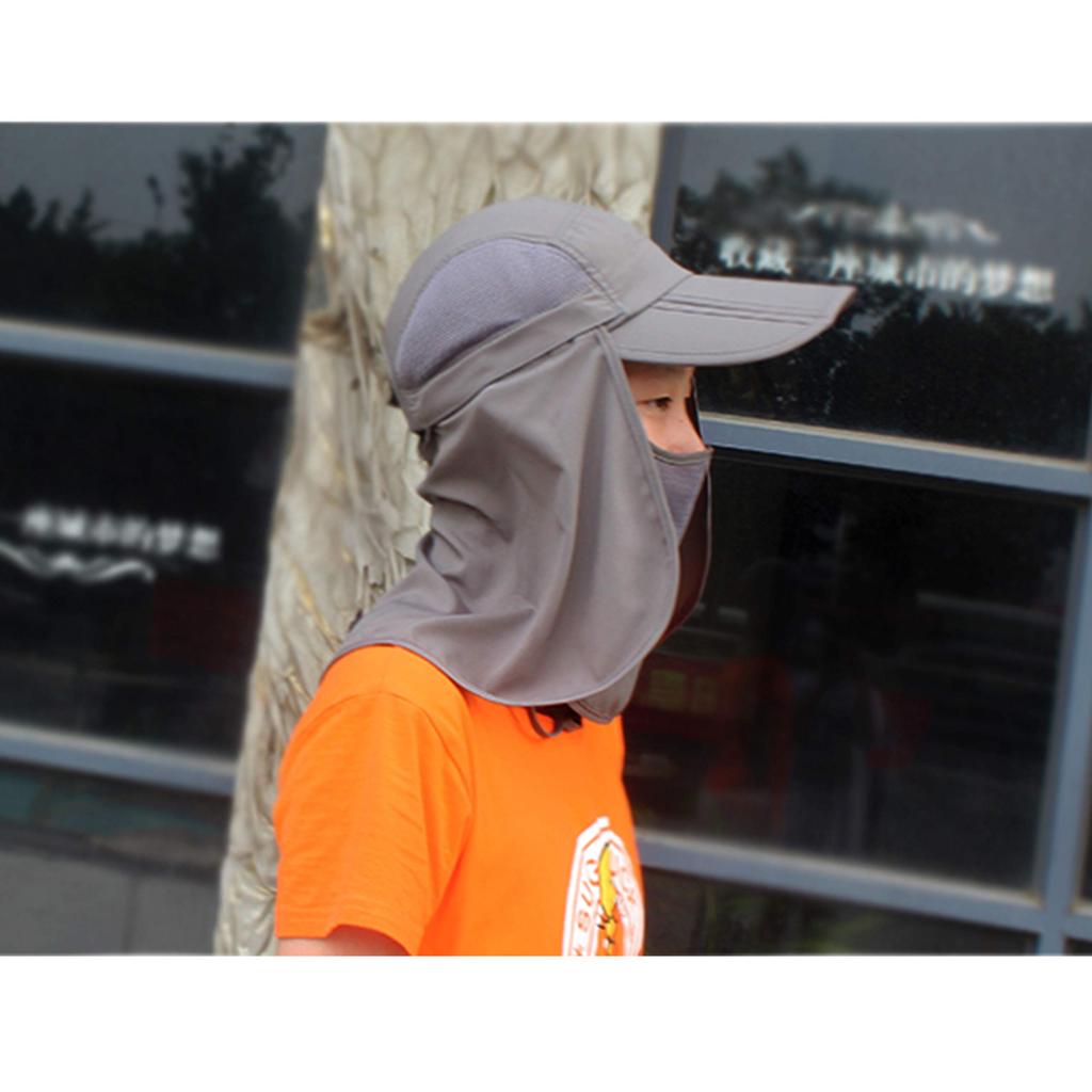 Sun protection UV protection for men and for and farm mesh and full protection up to the neck hat, hat, 3-way, fisherman's cap, women, fishing,