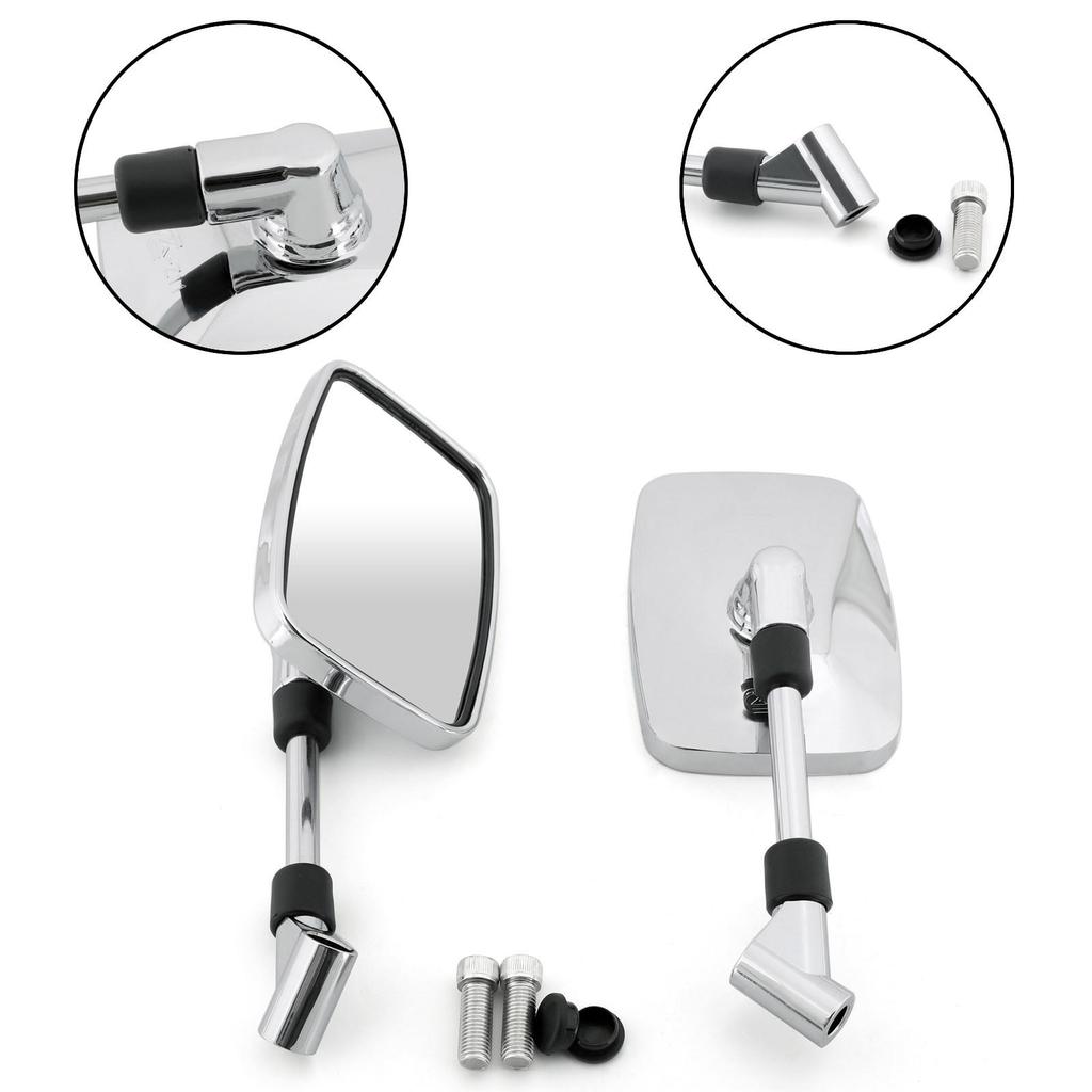 Rectangle 10MM Rear View Mirrors For Suzuki VS600 VS750 VS800 VL800 VZ800 VL1500