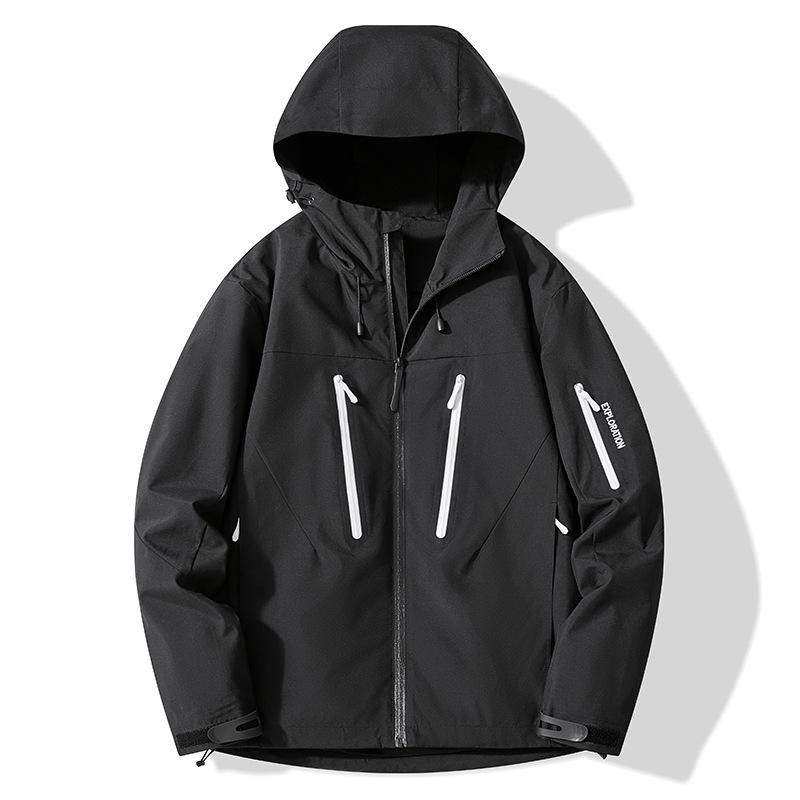 Spring and Autumn Couple Waterproof Jacket, Men's Hooded Jacket, Men's Thin Jacket, Men's Hooded Jacket