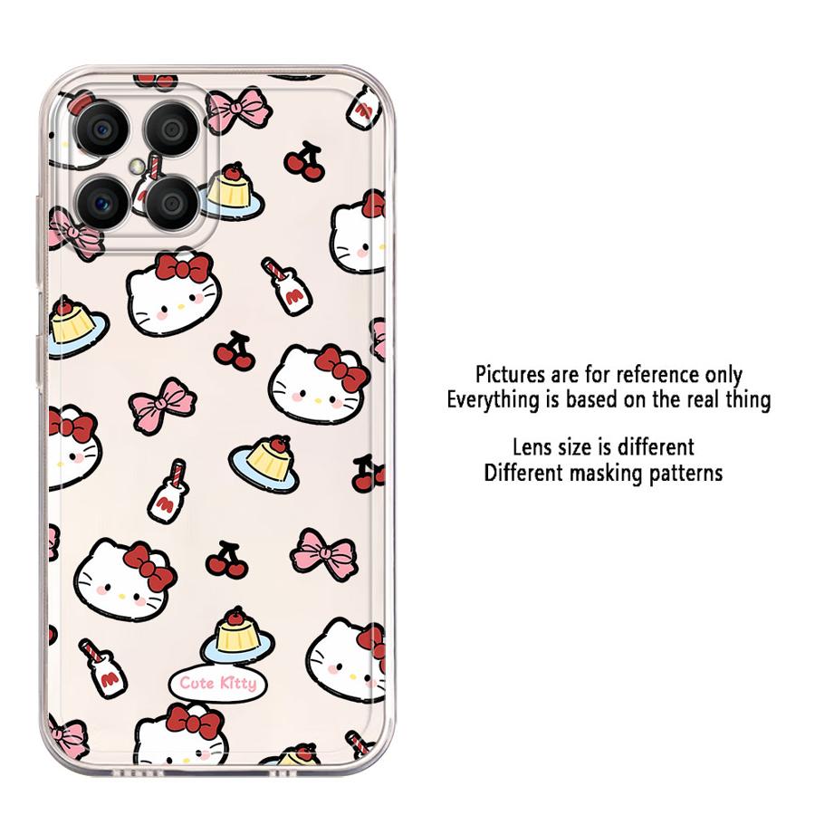 Soft Phone Cover Case for Honor X8 X9a X9b X8a 90 Lite X8b X7b Sanrio Cartoon Hello Kitty