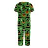 Women Two Piece Set Halloween Print Short Sleeve T Shirt and Capri Pants Casual Lounge Pajama Set with Pockets
