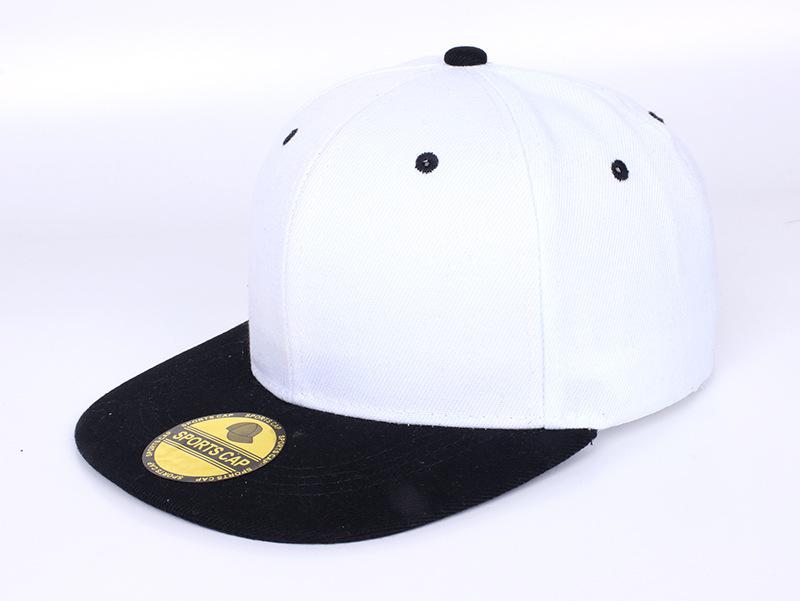 Unisex Flat Brim Baseball Cap For Men Women Fashion Color Plain Snapback Hat Outdoor Leisure Patchwork Hip Hop Sun Hats