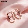 SIMJOO Rose Gold Color Fashionable Geometric Shape Noble Women's Stone Earrings Pendants