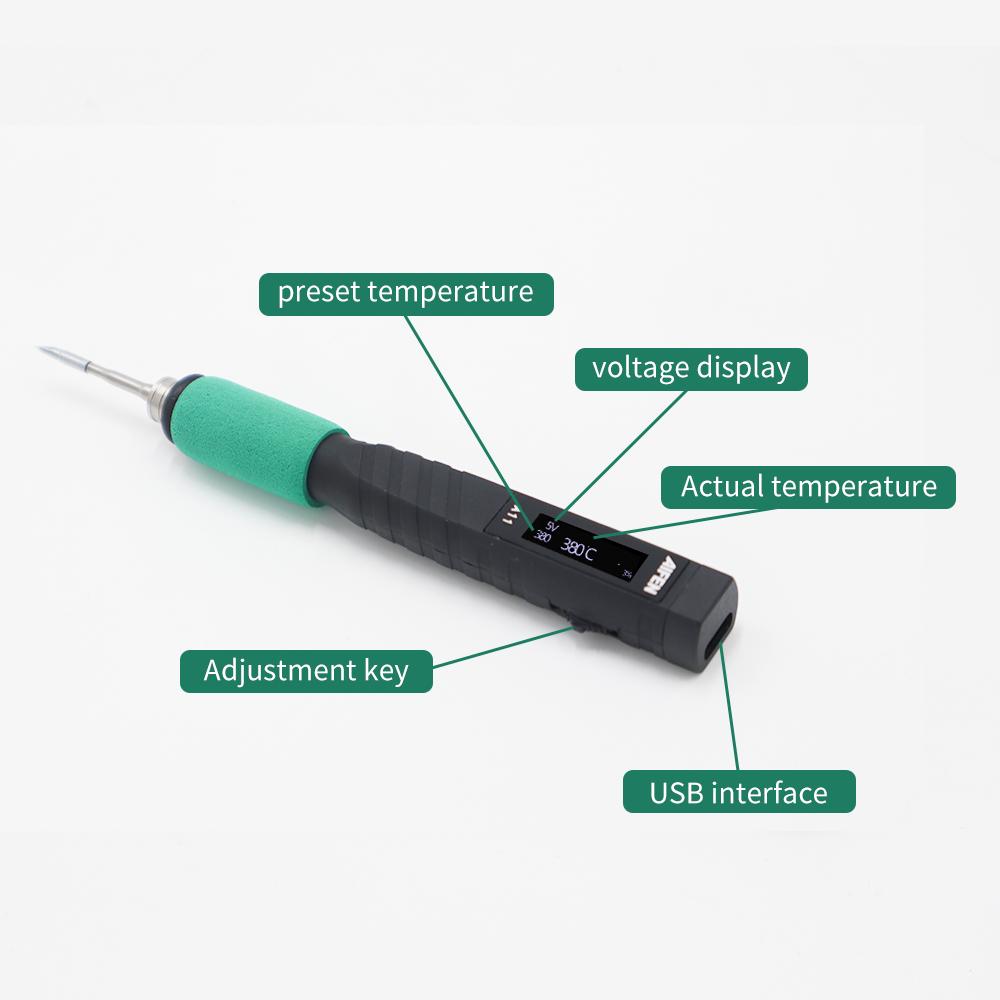 AIFEN A11 USB Soldering Station Charging Soldering Iron Portable For Cell-Phone Repair Welding Tools Compatible C210 Handle
