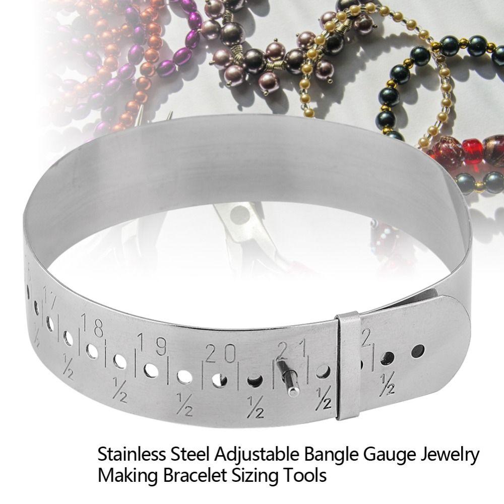 Adjustable Metal Slide Adjustable Bangle Gauge Stainless Steel Wrist Sizer  Bracelet Sizing