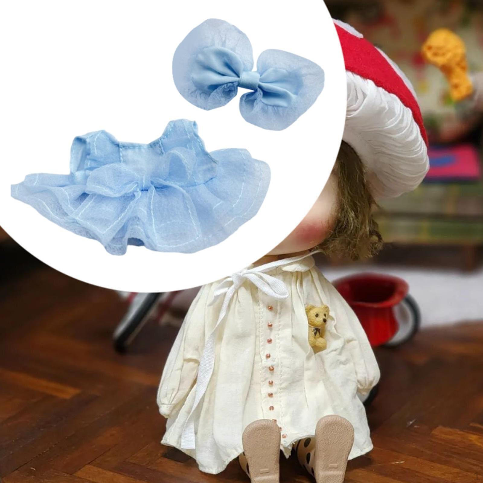 

Одежда для кукол-девочек, головной убор с бантом, декор, фатиновое платье, комплект для кукол 57 лет, 810, стиль A Style B