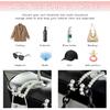 2 PCS Elegant Pearl Car Seat Headrest Hook, Cute Car Seat Hook Hanger Storage Organizer For Handbag Purse, Interior Decoration Headrest Hanger For