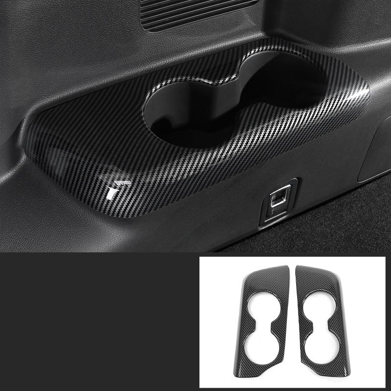 For Toyota Highlander XU70 Refit   2022 Car Carbon Fiber Interior Mouldings Gear Panel Cover Frame Accessories For