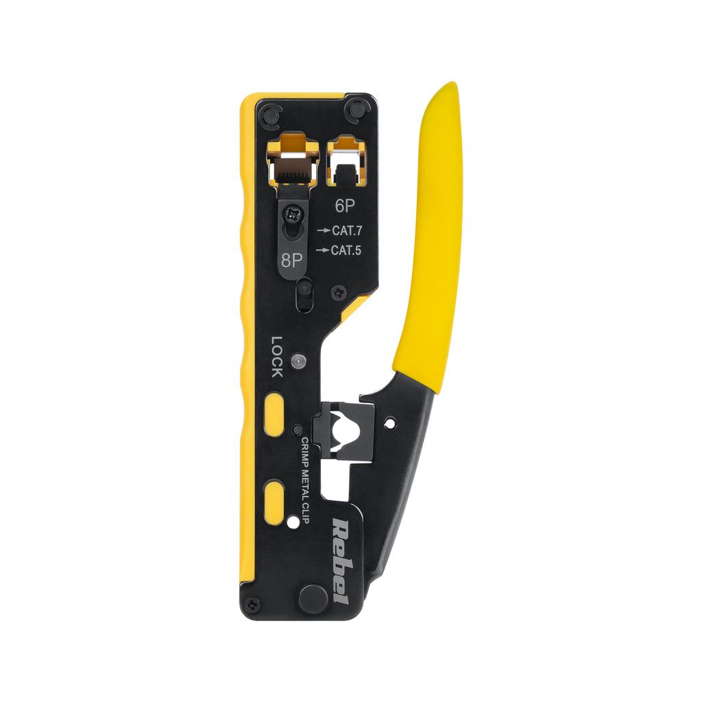 Rebel RJ45/RJ12 Pass-through Plug Crimper