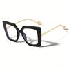 A Pair of Stylish Square Black Glasses for Women Featuring Exquisite And Fashionable Transparent Lenses Perfect As an Accessory for Everyday Outfits