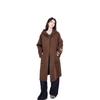 Light luxury celebrity fashion sense loose hooded double-sided nylon wool double-sided solid color 3016