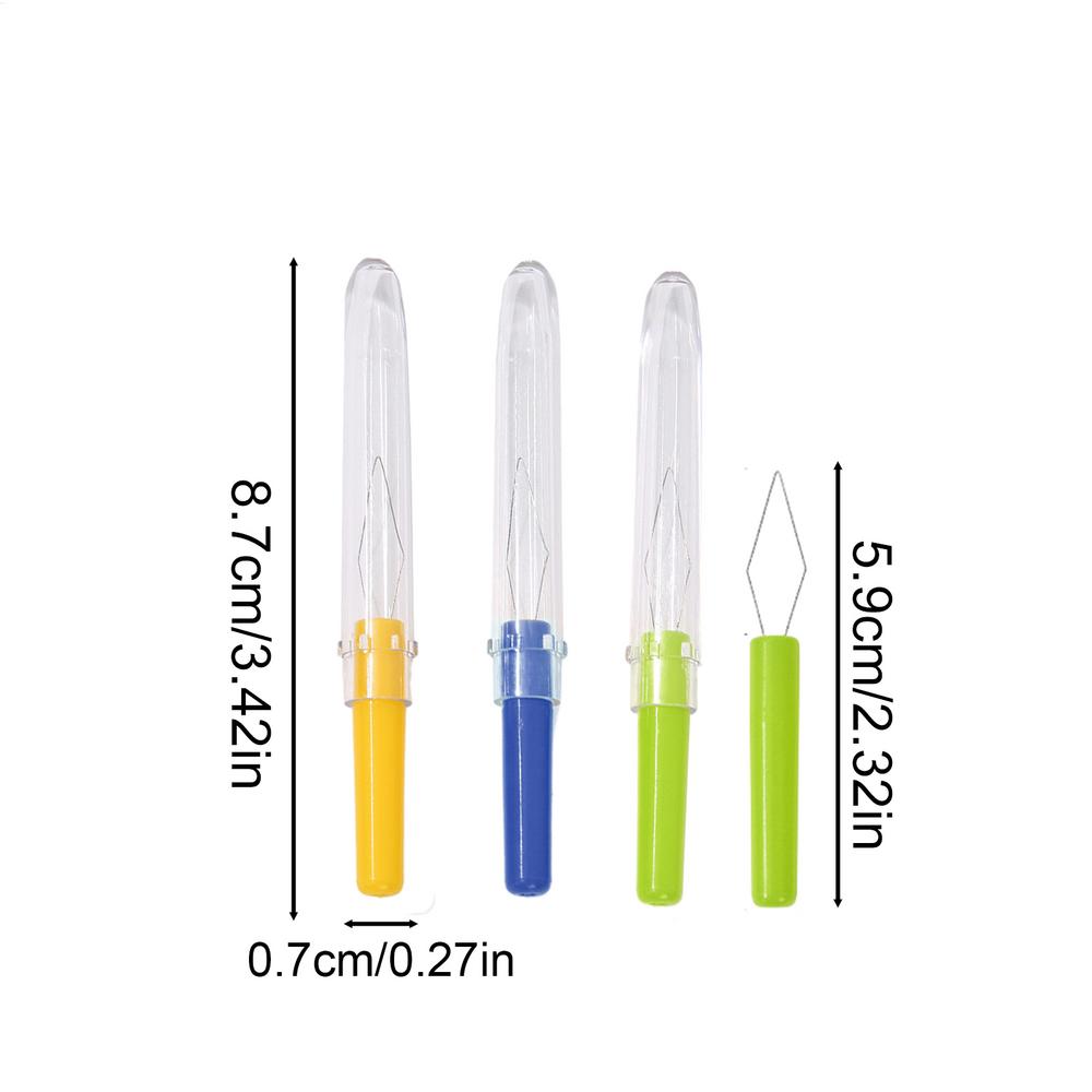 Needle Threader Tool 3PCS Automatic Sewing Threader For Household Colorful Needle Threader For Universal Sewing Tool With Cover