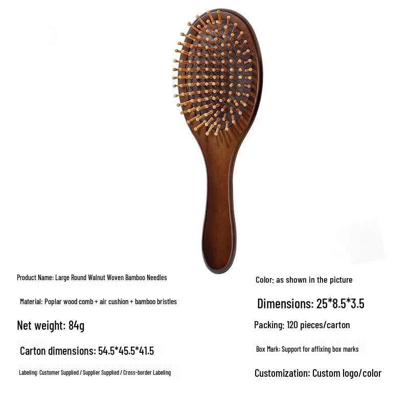 Professional Wooden Air Cushion Scalp Massage and Hairdressing Comb