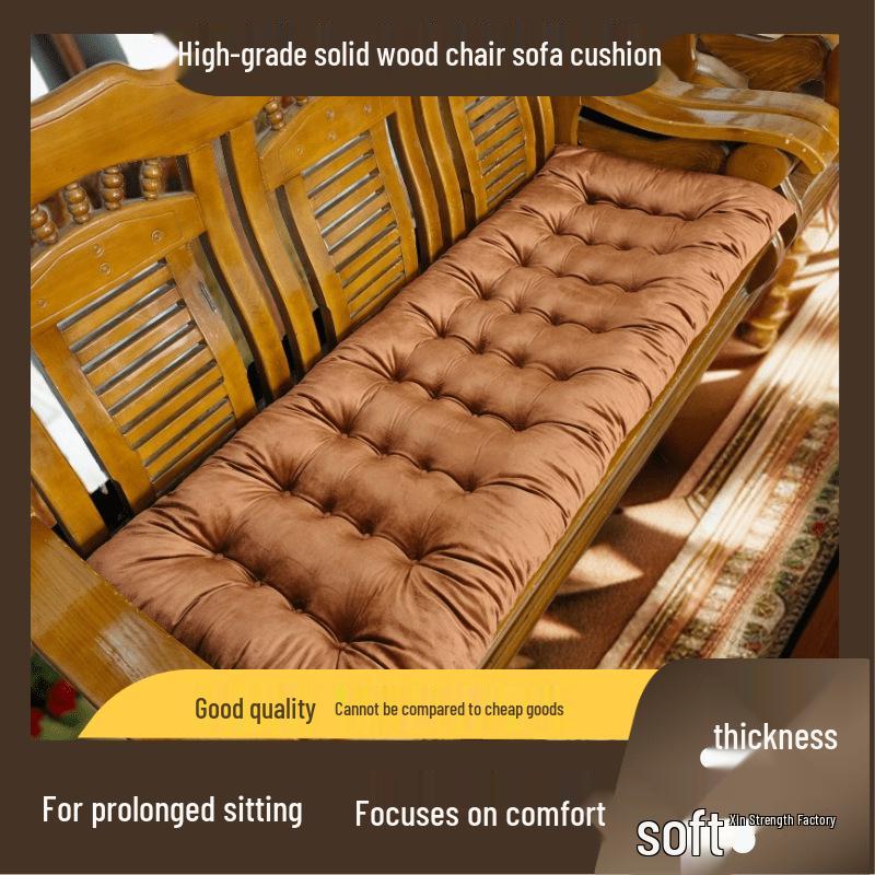 Solid Wood All-Season Thickened Rosewood Sofa Cushion for 1-4 Persons