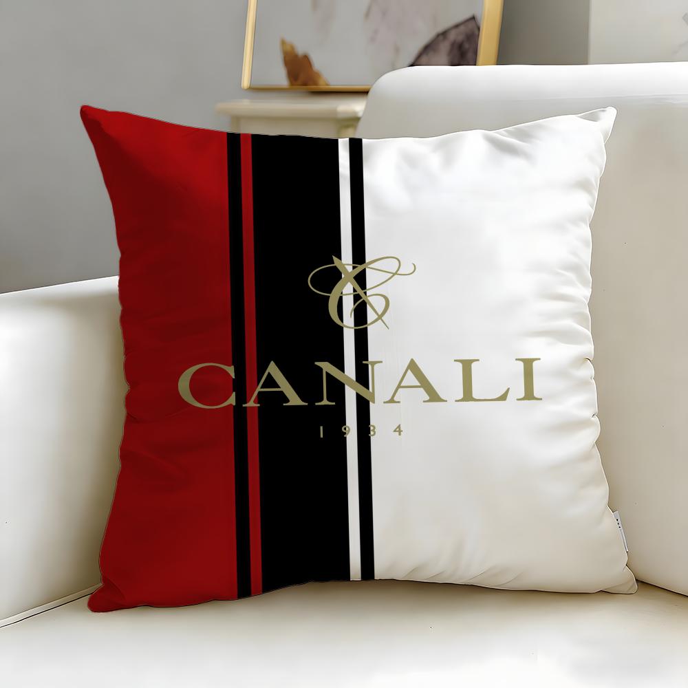 classic fashion brand Canali Cushion Cover Soft  EasyWash Pillow Case  Versatile for Couch Bed Travel and Office