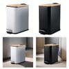 Step on Trash Can Rectangle 5L Capacity Foot Pedal Garbage Bin Kitchen Waste Basket for Toilet Home Bedroom Sunroom Entryway