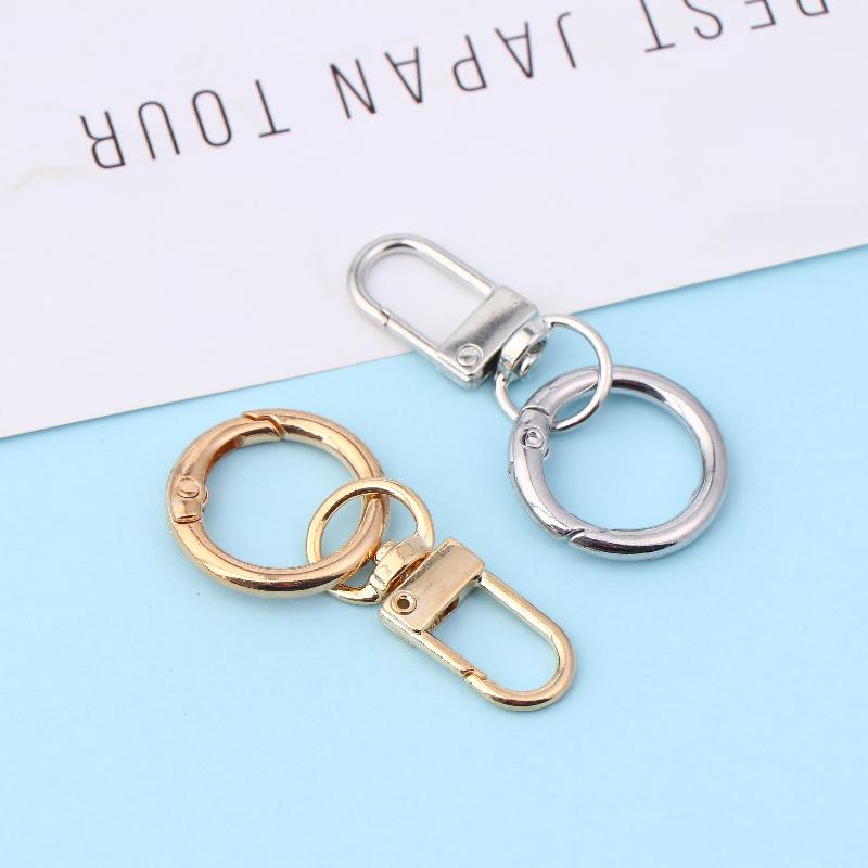 2/4/8Pcs 5*2.3cm Spring Snap Clasp Hooks Key Ring Pendant DIY Jewelry Making Findings Keychain Bag Buckle Supplies