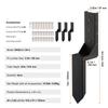 Fence Post Anchor Repair Kit, 4 Pack Inner Diameter 3.5 x3.5 Inches Heavy Duty Steel Fence Post Support Stakes, Anchor Ground Spike for Repair Tilted,