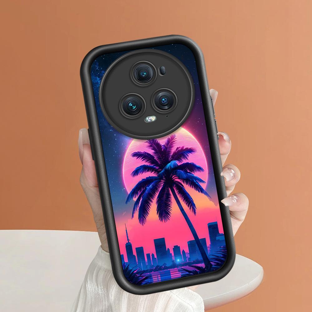 Mäkký silikónový štvorcový rebrík so vzorom tlače Kryt telefónu Úplný kryt fotoaparátu Gumené puzdro odolné voči nárazom pre Huawei Honor