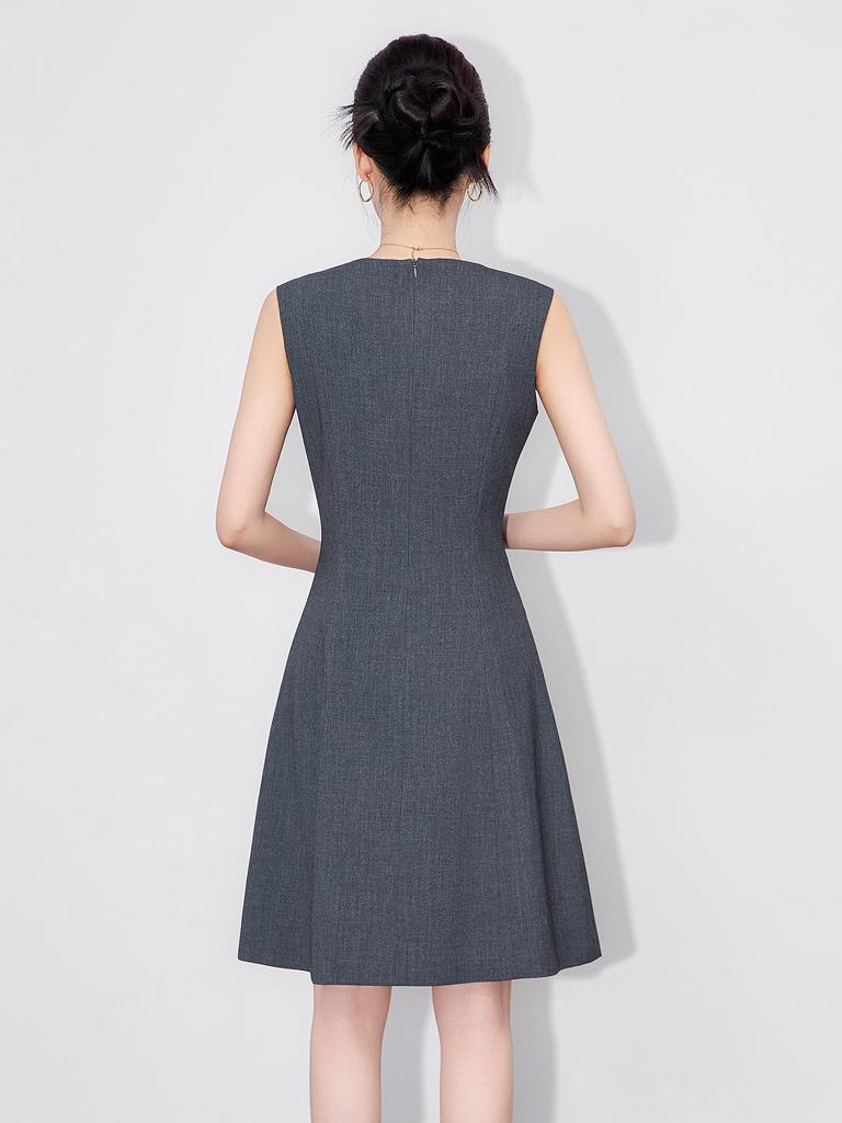 Rochie Vestă Fără Mâneci Exquisită și Șic - Formală, Profesională, Culoare Solidă, Lenjerie de Corp pentru Femei