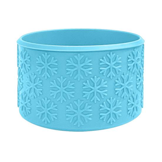 Silicone Cup Sleeve Anti-Slip Mug Boot Protective Cover for Tumbler Winter Christmas Snowflake Texture Shockproof Bottle Bottom Sleeve